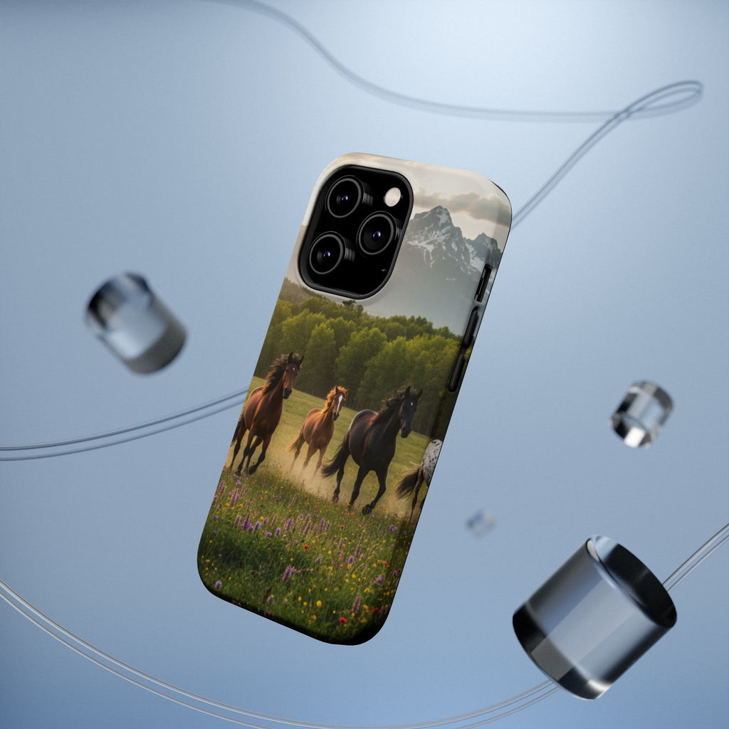 Running Horses Phone Case | Magnetic Impact-Resistant Case