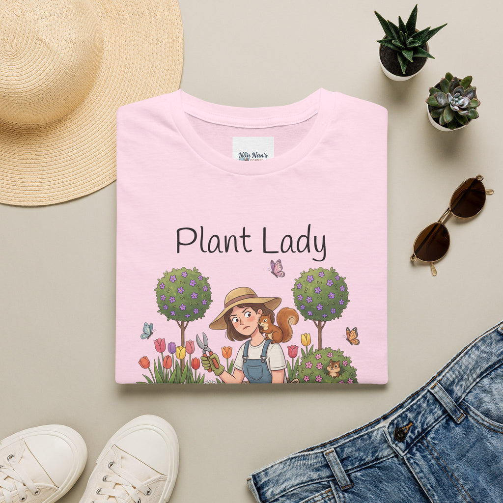 Plant Lady Gardening Unisex Graphic T-Shirt – Funny Plant Mom Cotton Tee