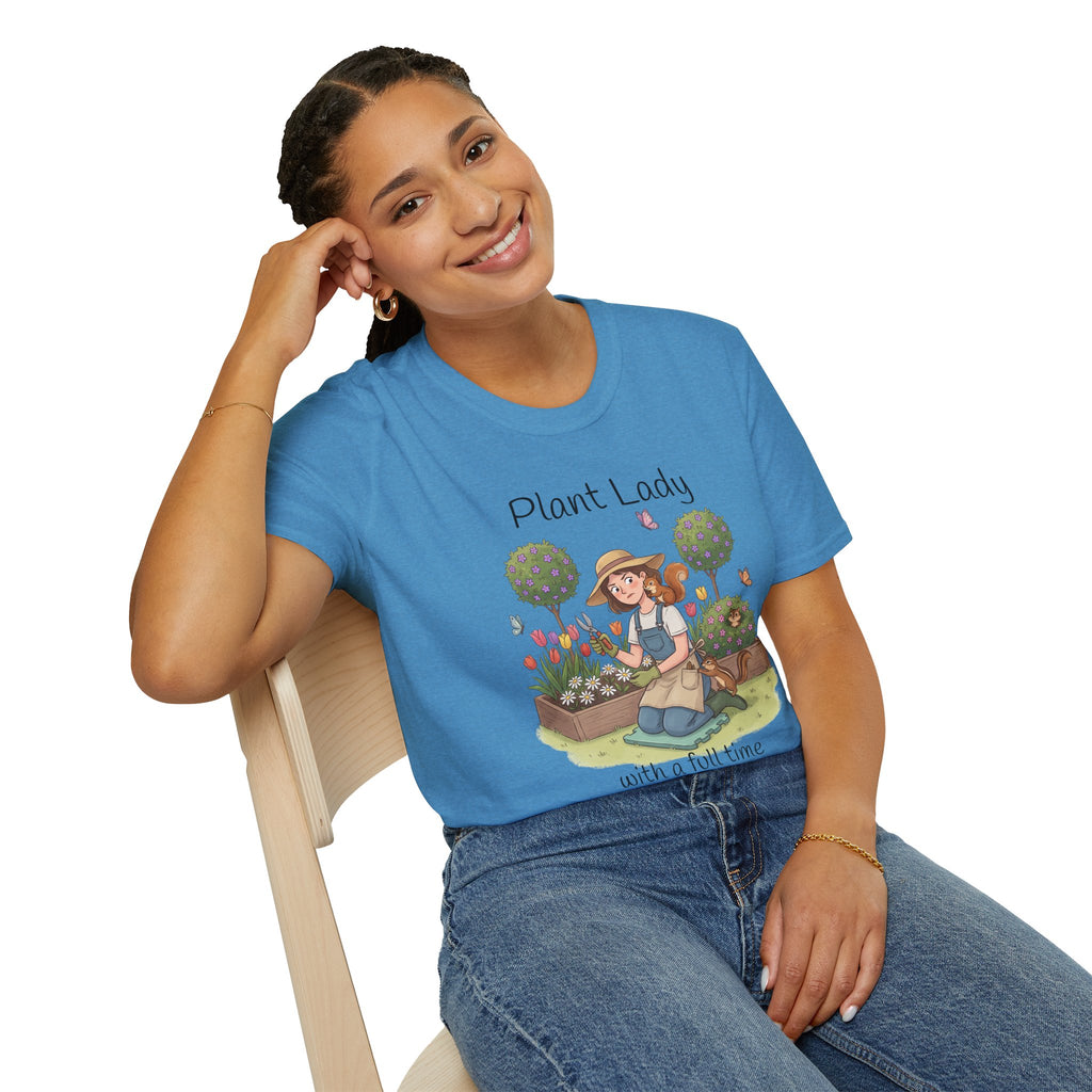 Plant Lady Gardening Unisex Graphic T-Shirt – Funny Plant Mom Cotton Tee