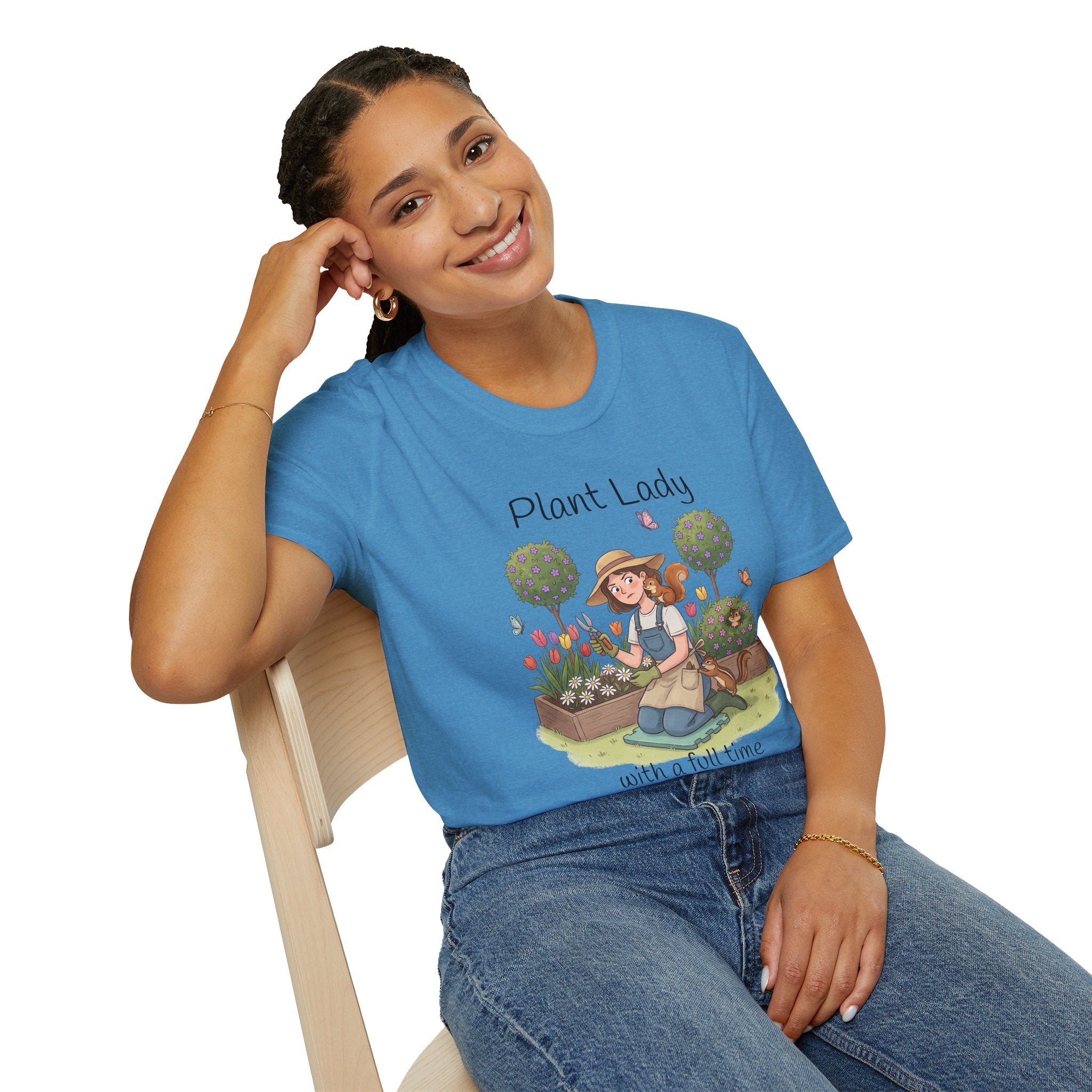 Plant Lady Gardening Unisex Graphic T-Shirt – Funny Plant Mom Cotton Tee