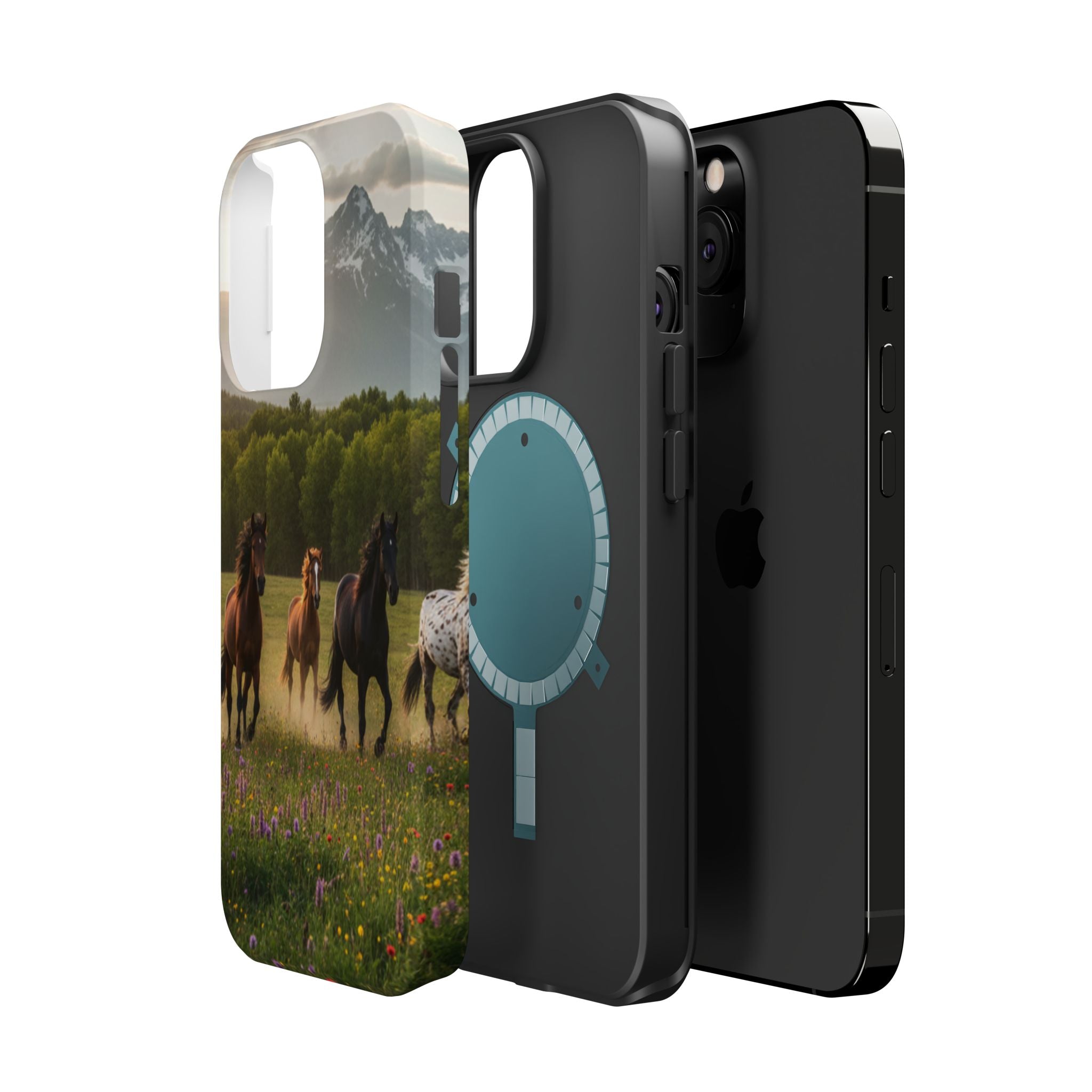 Running Horses Phone Case | Magnetic Impact-Resistant Case