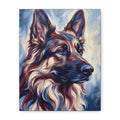 Colorful German Shepherd Portrait Canvas