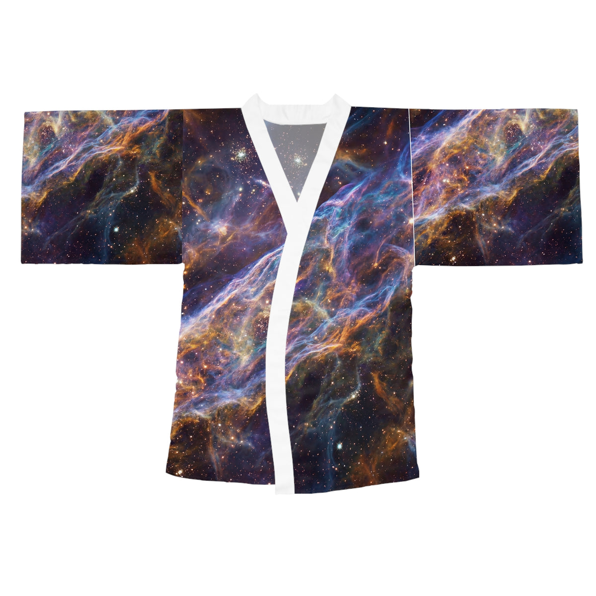 Cosmic Nebula Print Kimono Robe