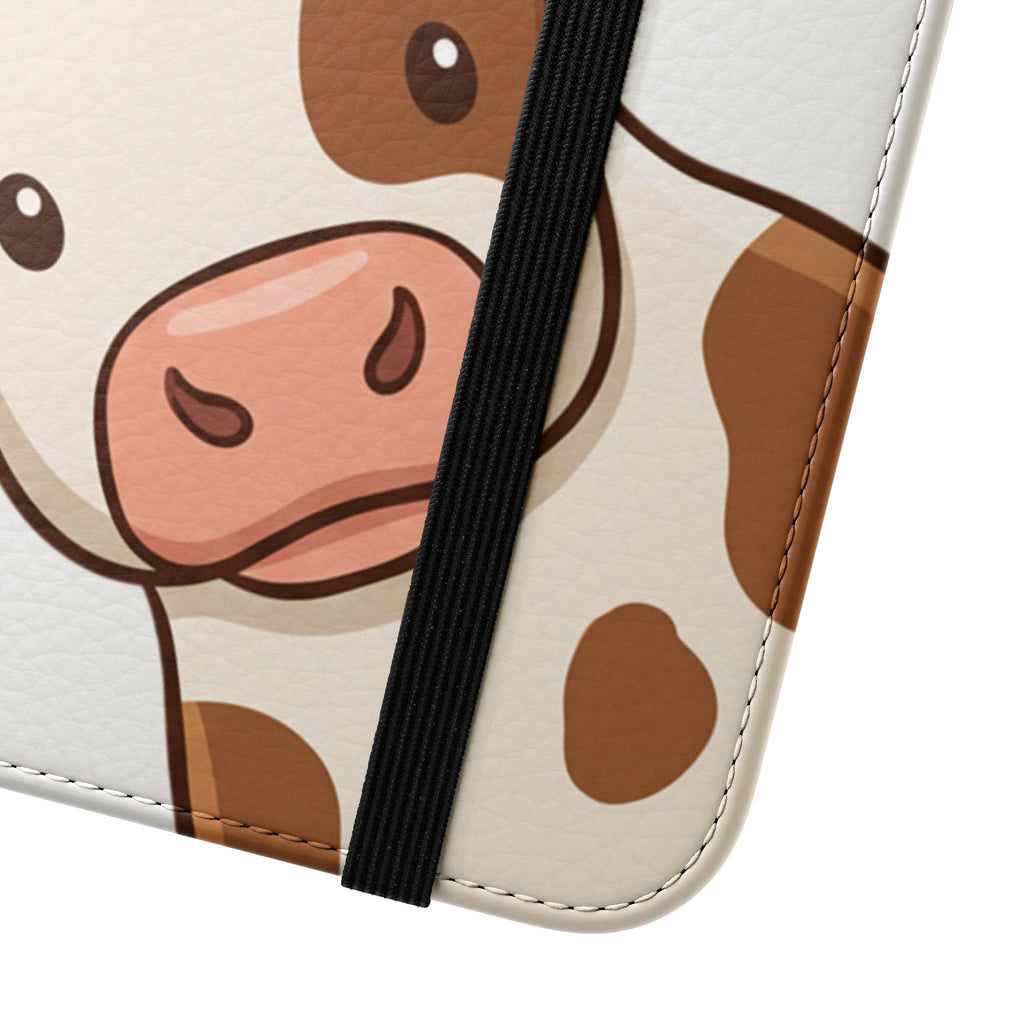 Cow & Hay Pattern Flip Case/ Cute Farm Animal Phone Wallet
