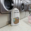 Laundry Basket Illustration Laundry Bag | Printed Canvas Laundry Sack