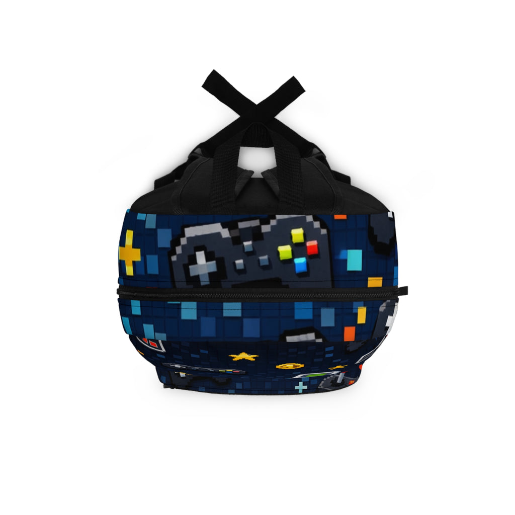Retro Gaming Pixel Pattern Backpack | Game Controller, Handheld Console