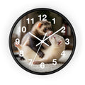 Ferret Pair Wall Clock — Cute Ferret Photo Clock for Pet Lovers