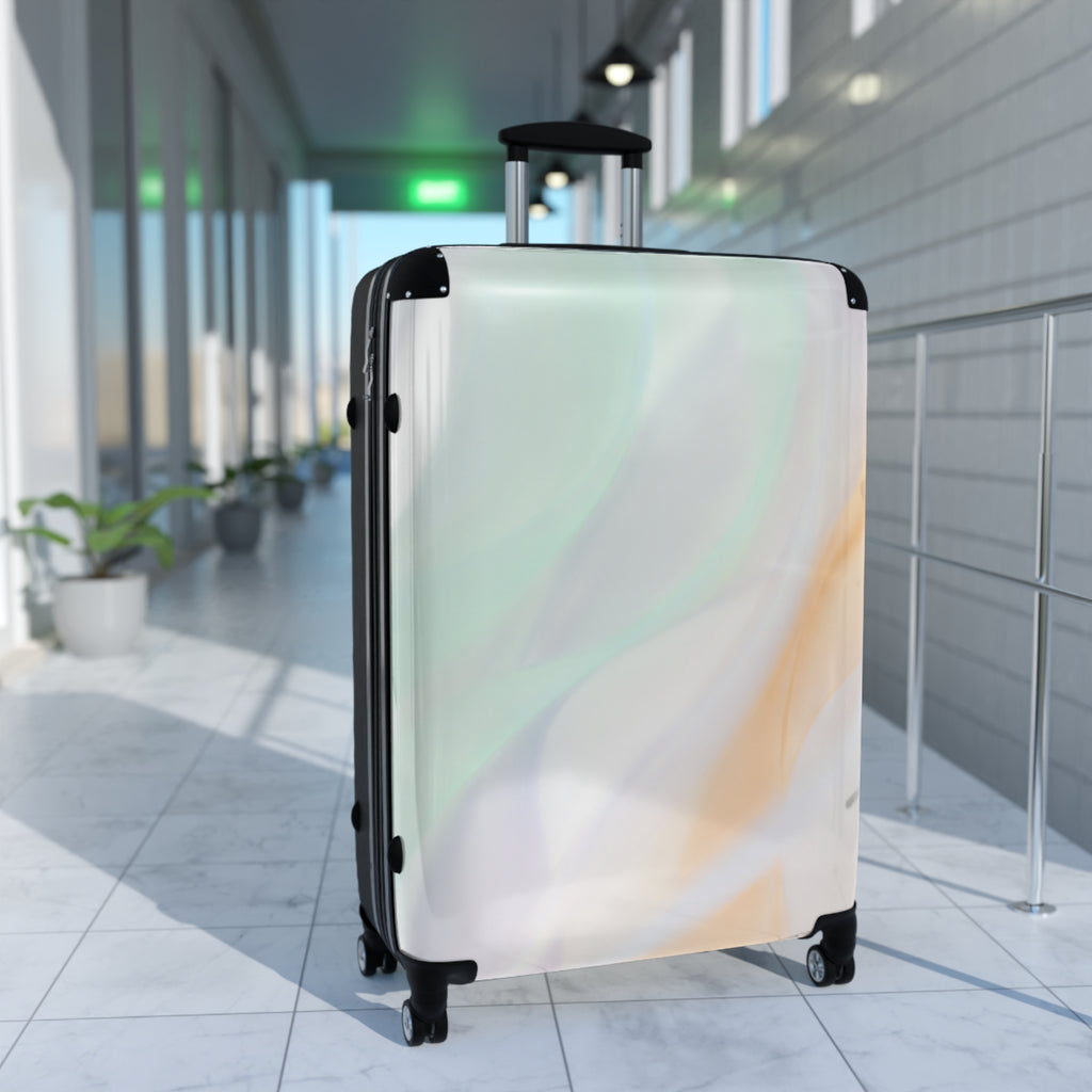 Suitcases/Abstract Swirl / Colorful Red, Blue & Gold Travel Luggage