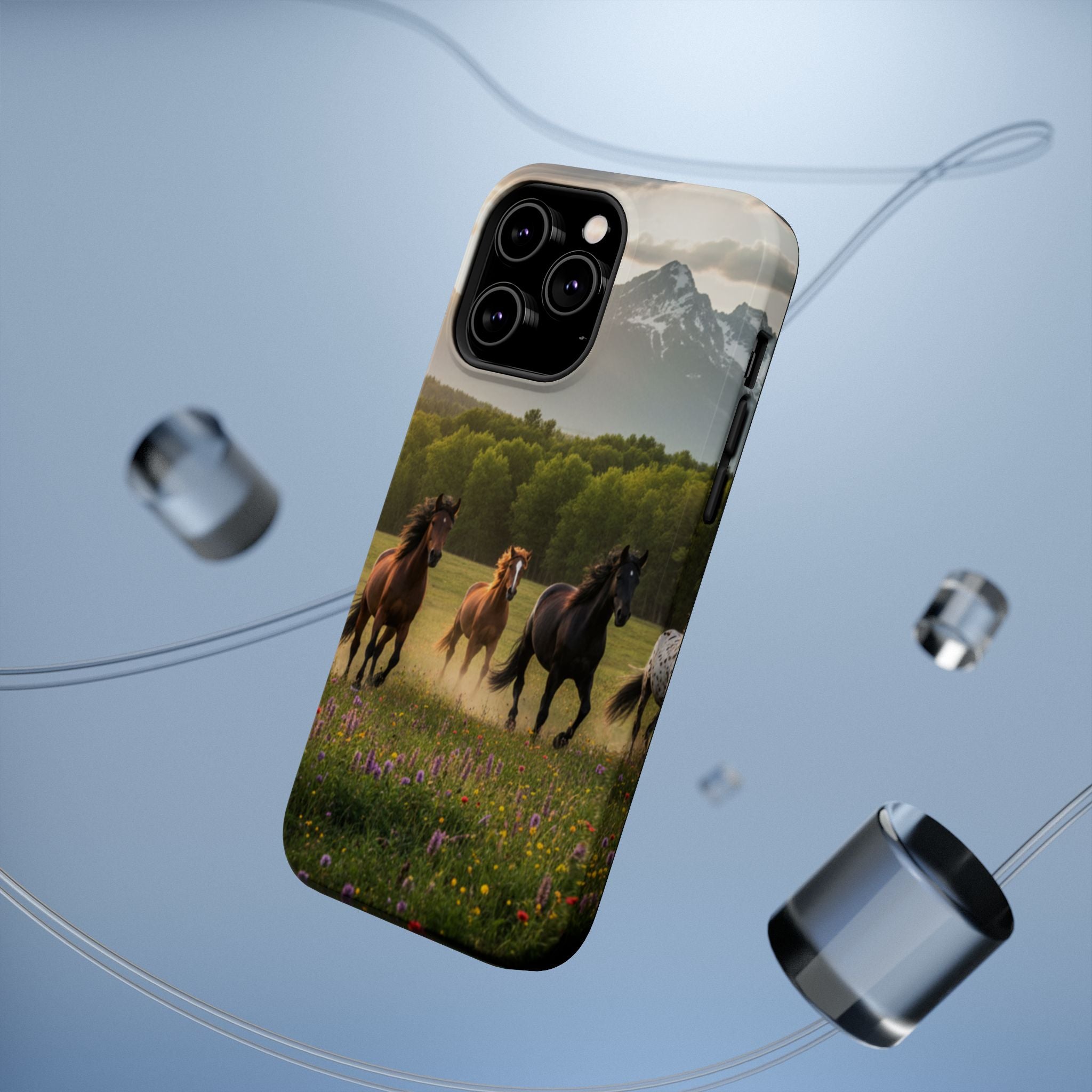 Running Horses Phone Case | Magnetic Impact-Resistant Case
