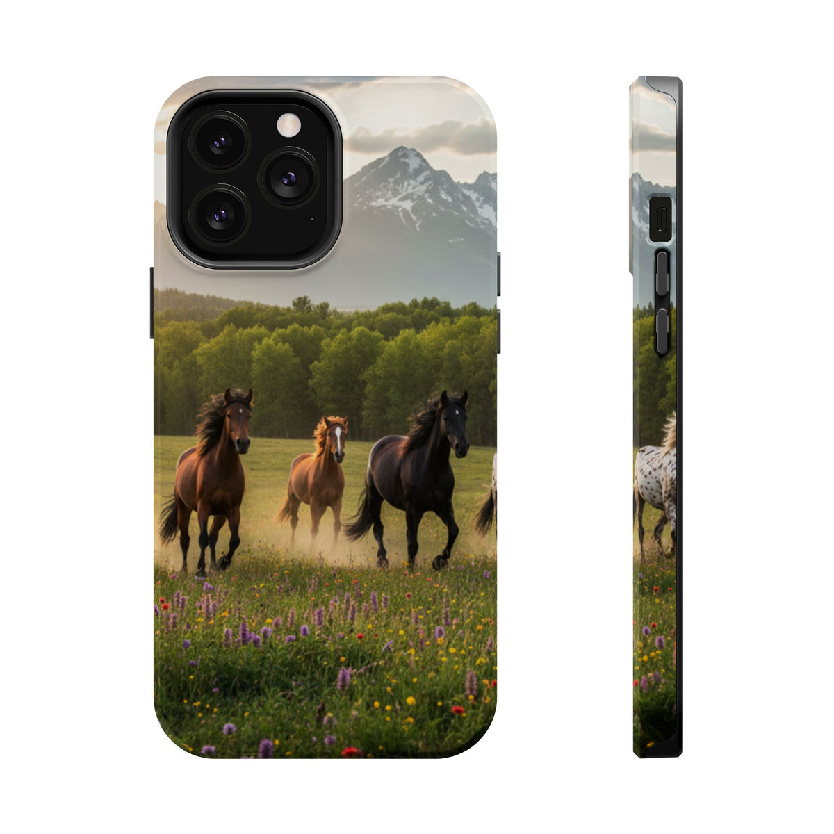 Running Horses Phone Case | Magnetic Impact-Resistant Case