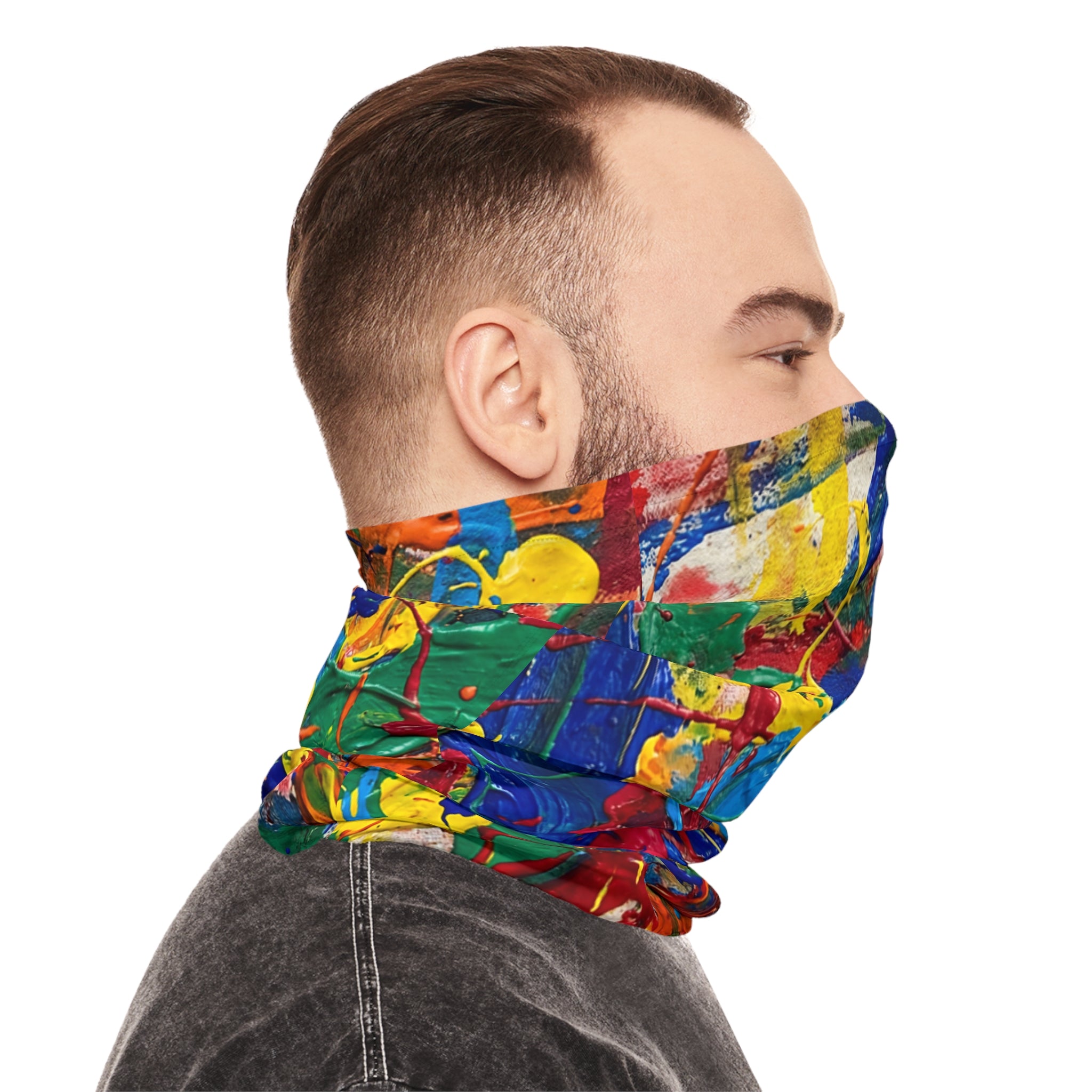 Abstract Color Splash Neck Gaiter | Paint Splatter Art