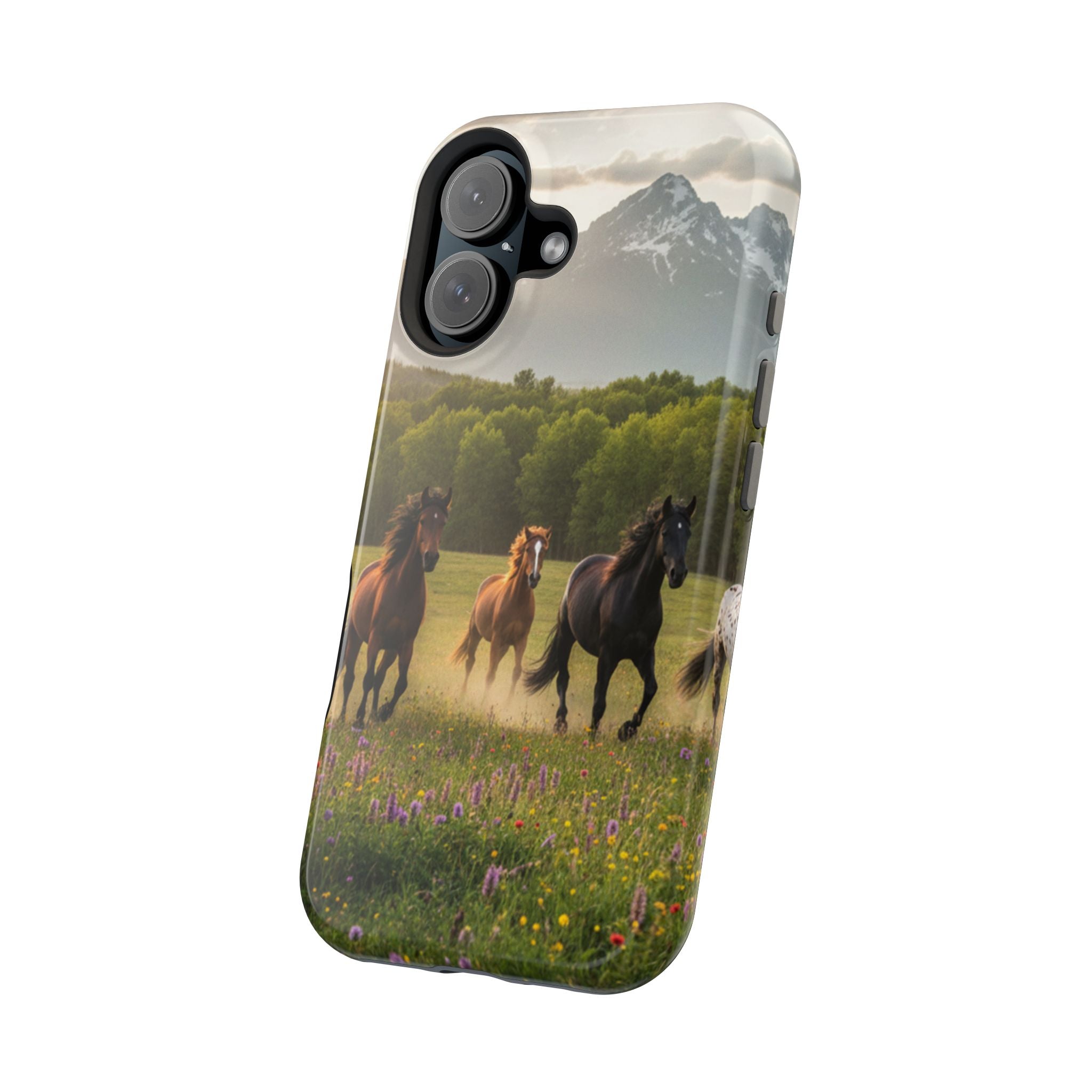 Running Horses Phone Case | Magnetic Impact-Resistant Case