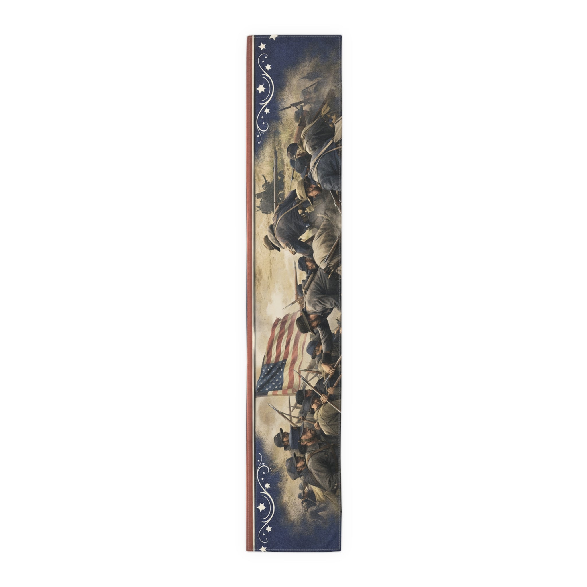 Civil War Soldiers Table Runner | Historical Battle Scene