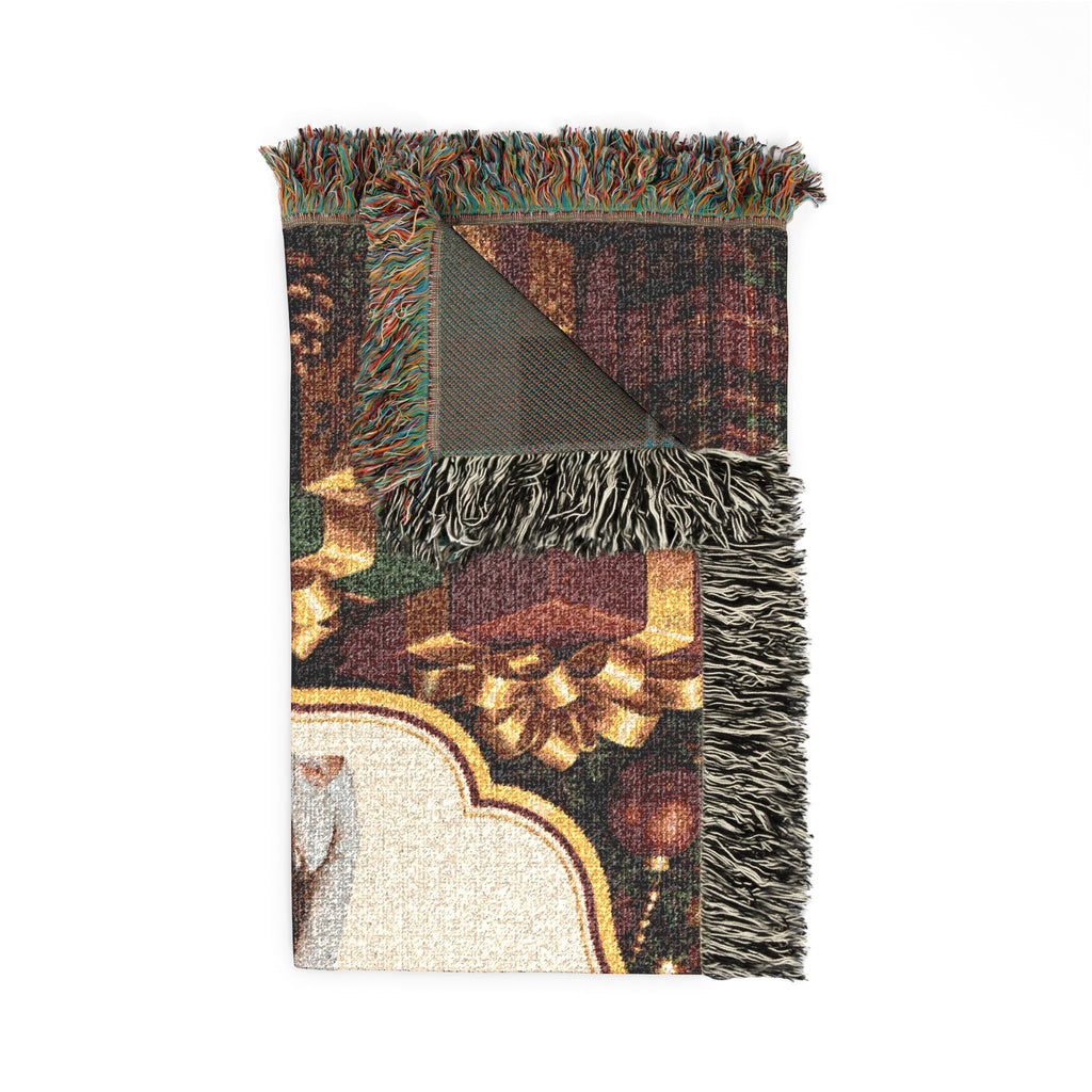 Personalized Christmas Photo Woven Blanket - Custom Family Throw