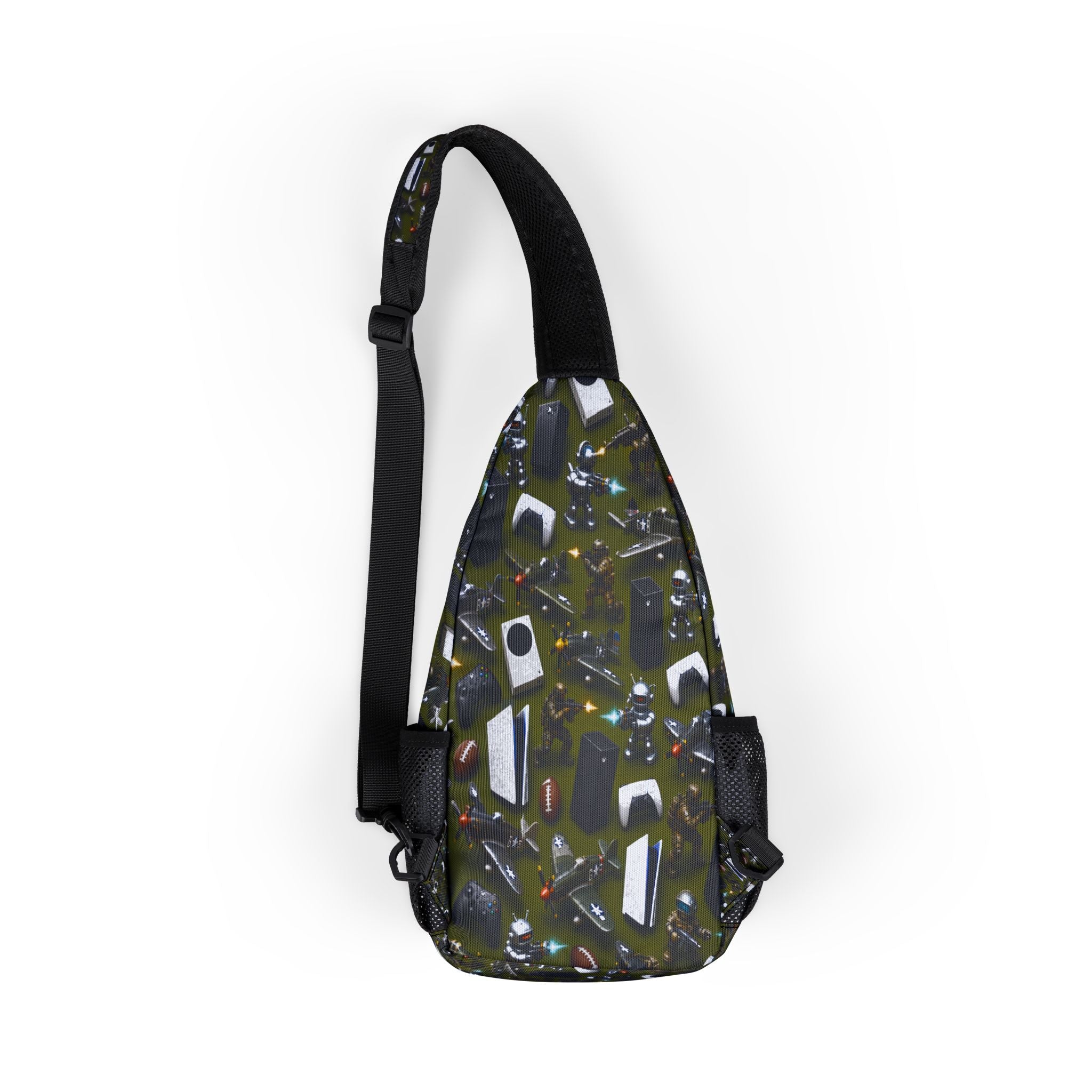 Game Day Camouflage Abstract Chest Bag – Tactical Sling Pack for Everyday Carry