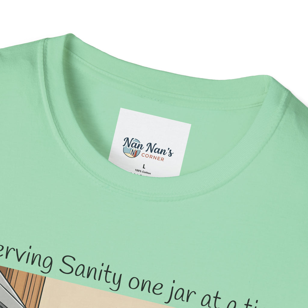 Preserving Sanity One Jar at a Time Unisex Graphic T-Shirt – Funny Canning Kitchen Cotton Tee