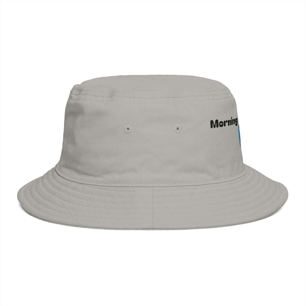 Morning Recharge Coffee Cup Bucket Hat | Steaming Coffee Graphic