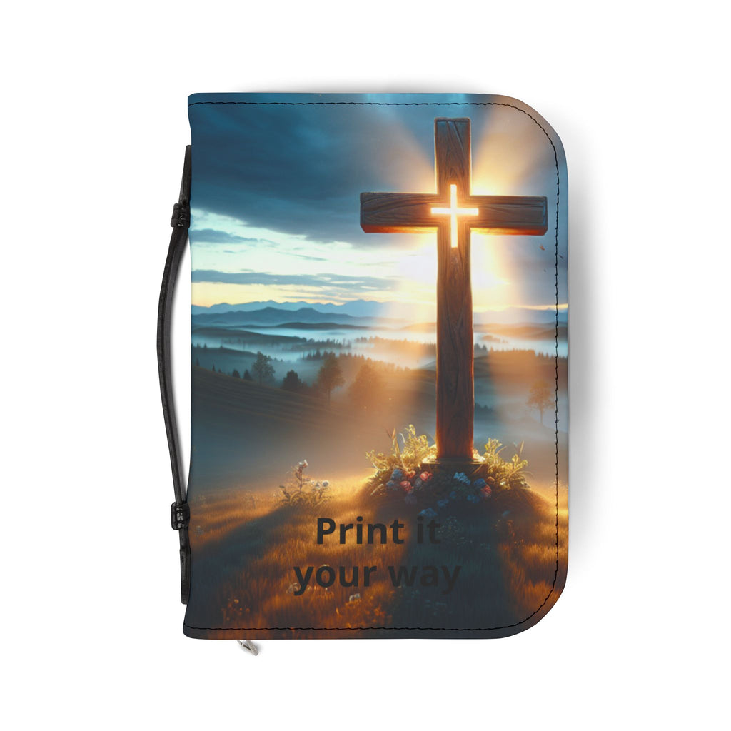 Bible Cover/Light from Heaven With Cross/ 100% PU Leather/