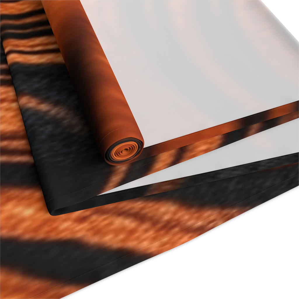 Halloween Copper Marble Swirl Table Runner | Abstract Woodgrain Pattern