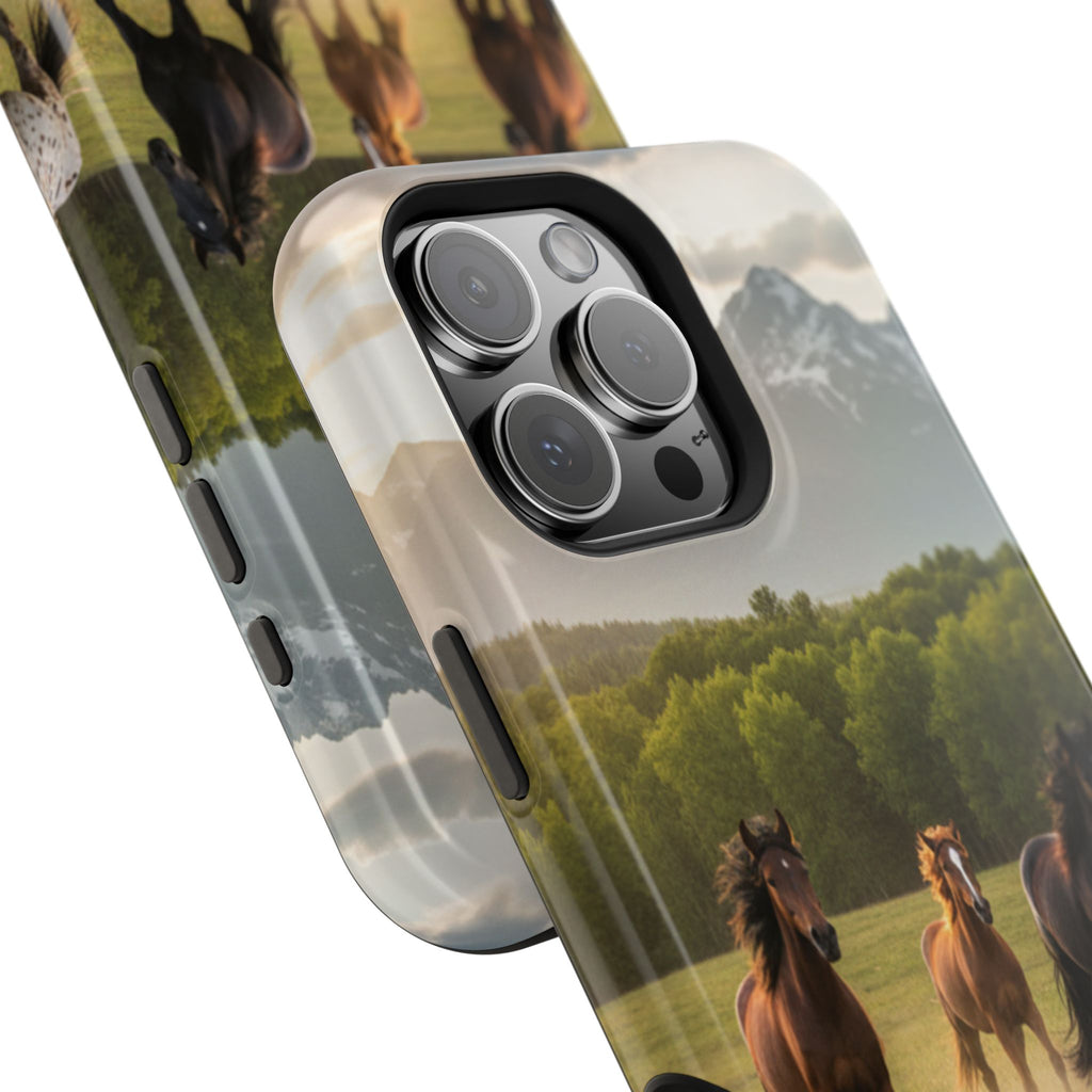 Running Horses Phone Case | Magnetic Impact-Resistant Case