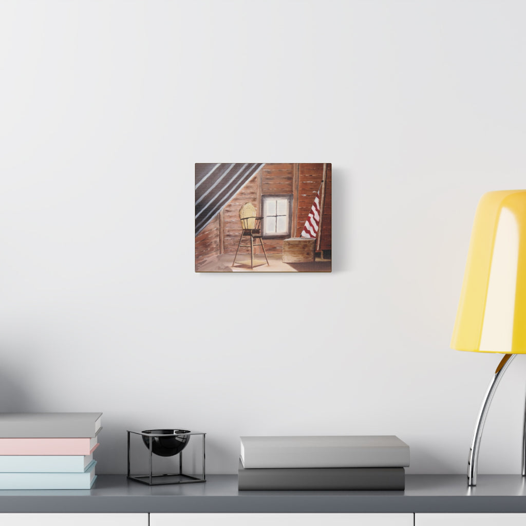 Vintage Attic Scene Canvas | Stretched Wall Art