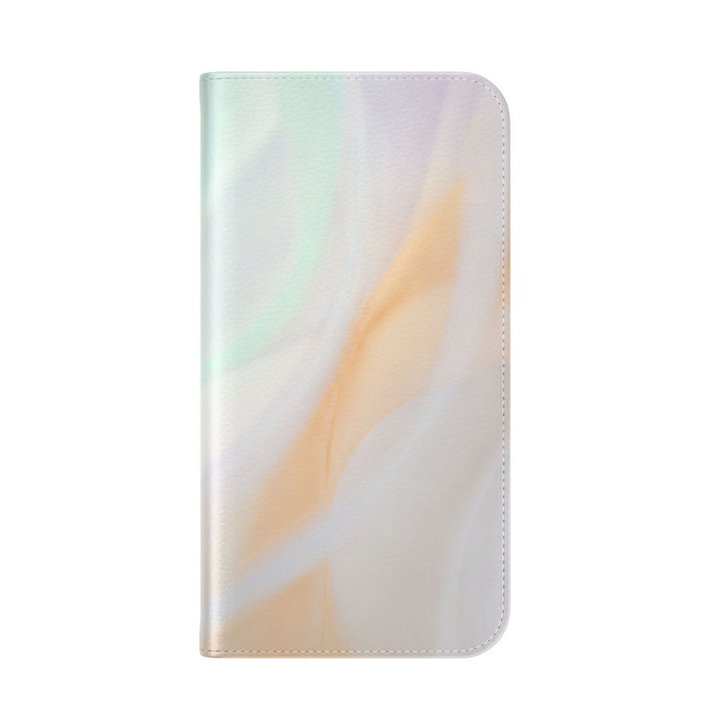 Pastel Marble Flip Case / Soft Watercolor Phone Wallet Cover with Card Slots