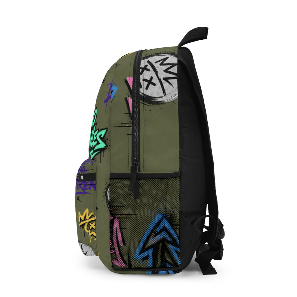 Graffiti 'No Rules' Street Art Backpack | Urban Rebellion Print
