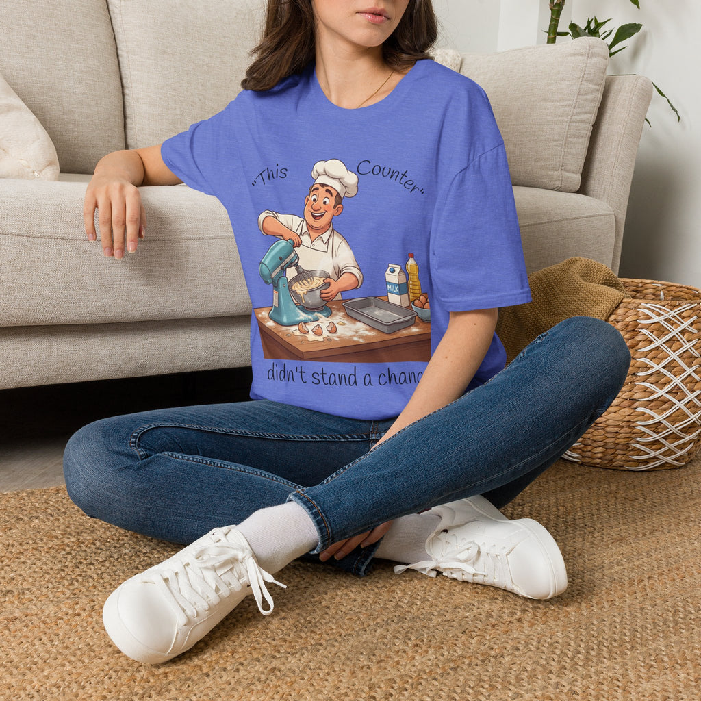 This Counter Didn't Stand a Chance Unisex Graphic T-Shirt – Funny Baking Chef Cotton Tee