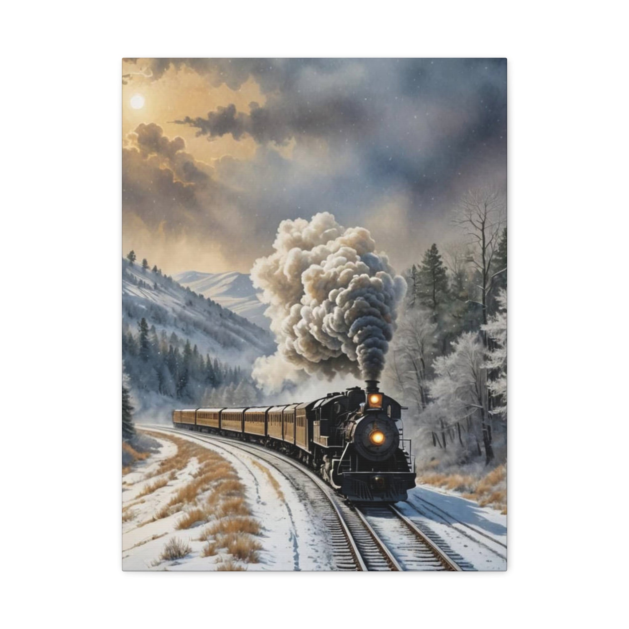 Matte Canvas, Steam Train  Stretched, 1.25"
