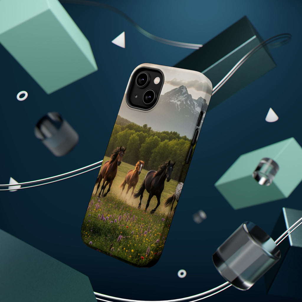 Running Horses Phone Case | Magnetic Impact-Resistant Case