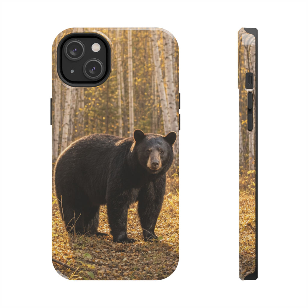 Black Bear Forest Phone Case | Tough Phone Case