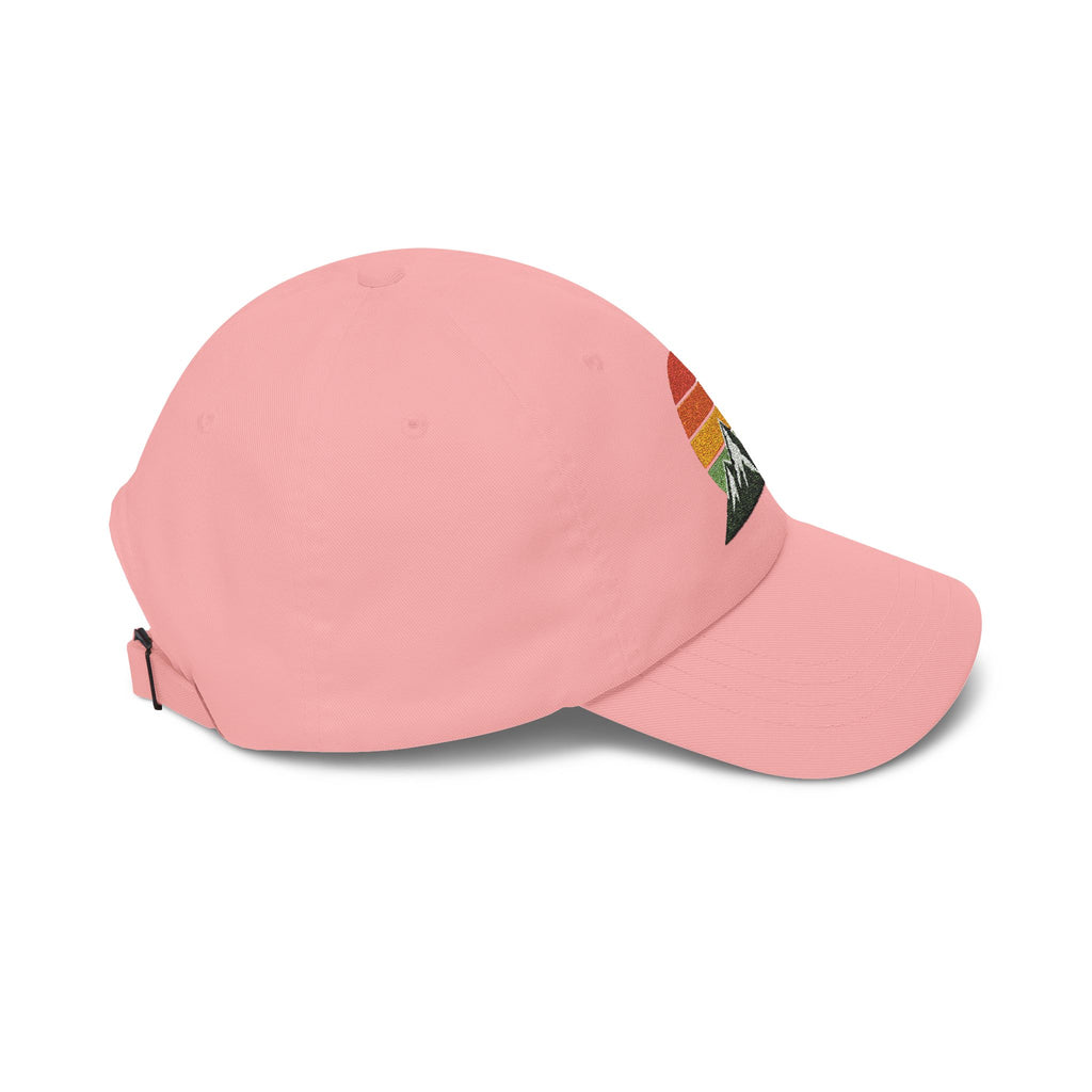 Retro Mountain Sunset Dad Cap | Embroidered Mountain Hat