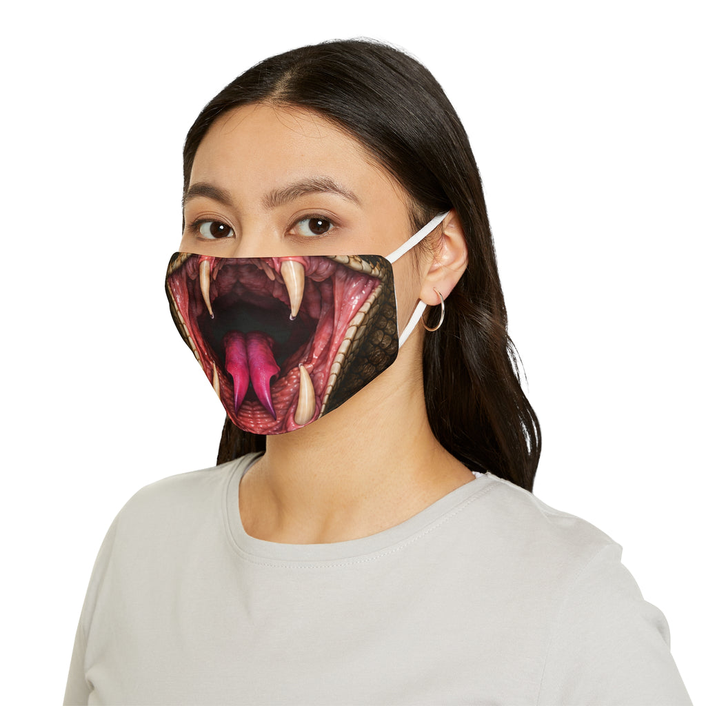 Snake Fang Mouth Face Mask, Snug-Fit Polyester Mask