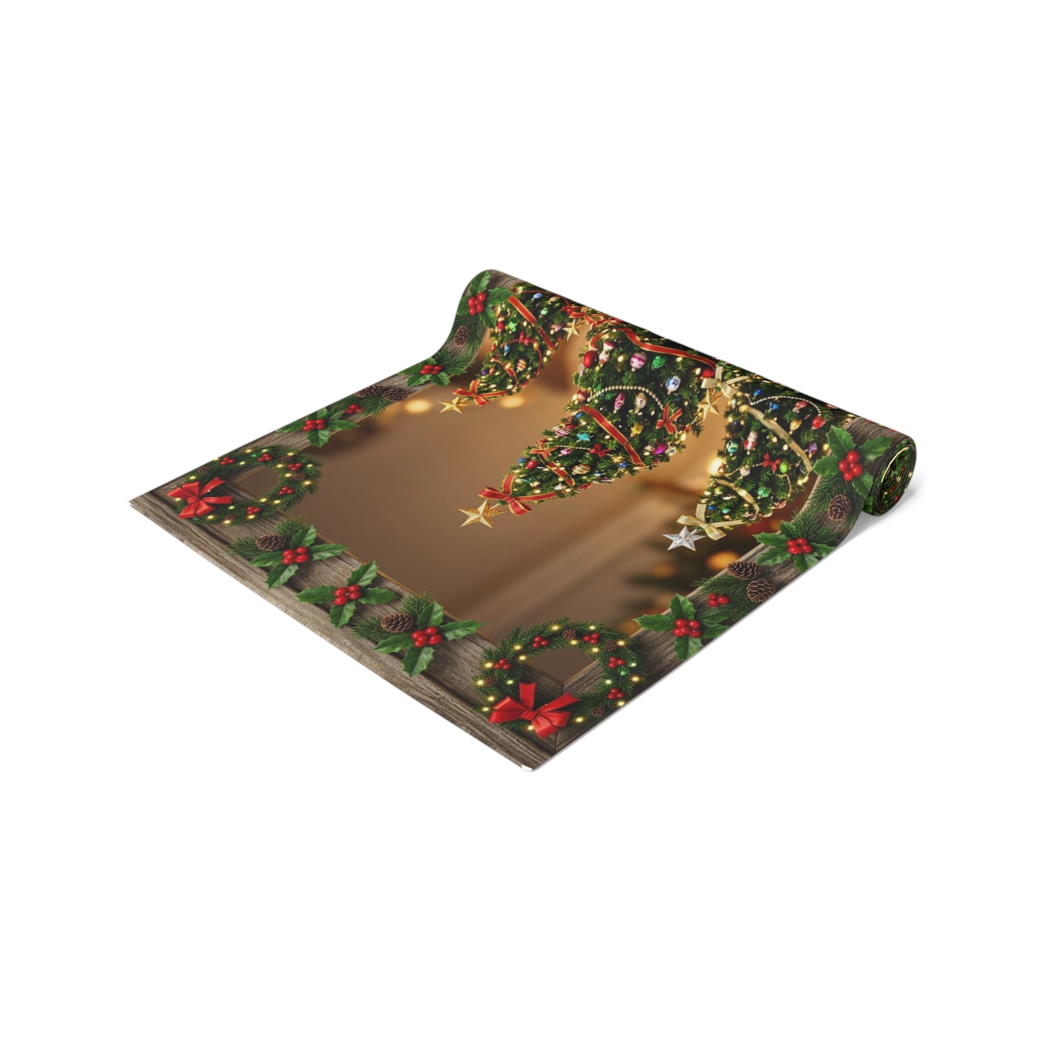 Christmas Tree Table Runner | Holiday Dining Decor