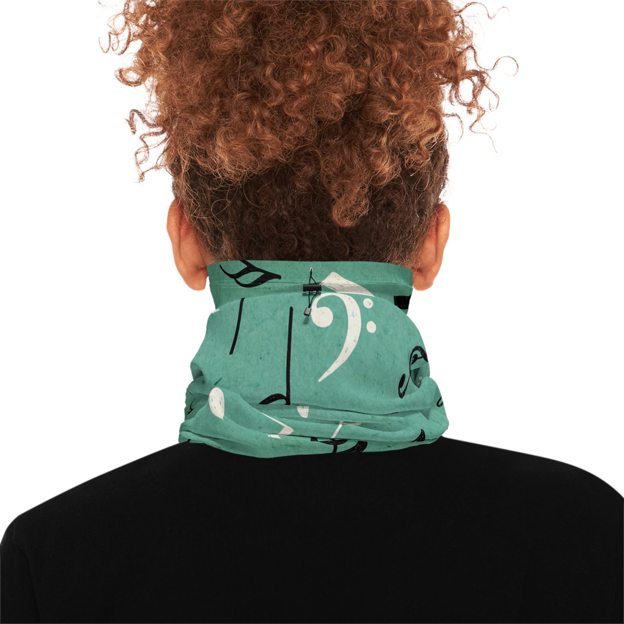 Music Notes Neck Gaiter | Winter Neck Gaiter With Drawstring
