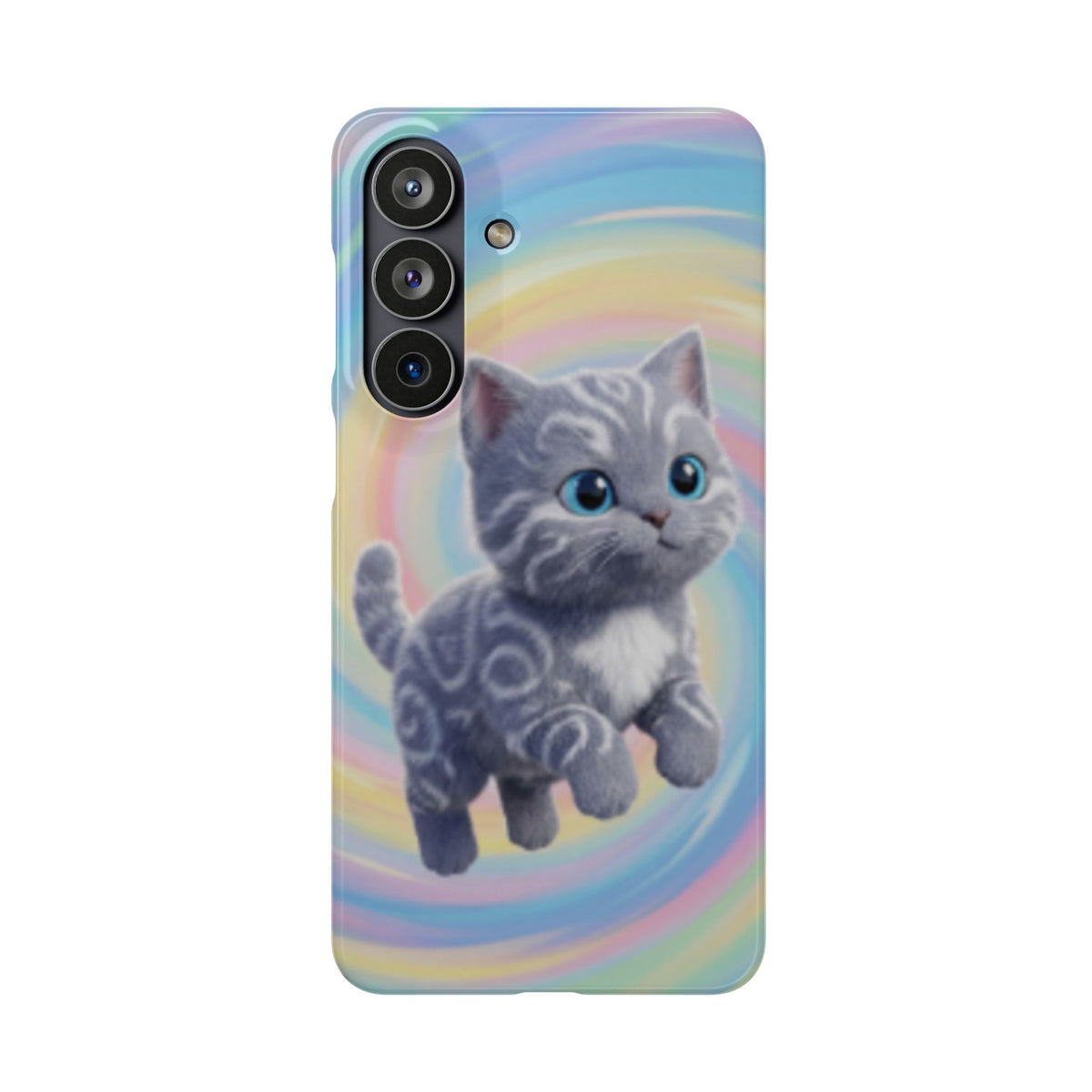 Gray Kitten Illustration Phone Case | Snap Case
