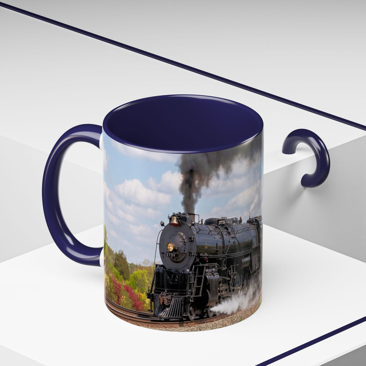 Vintage Steam Locomotive Mug | Accent Coffee Mug 11oz 15oz