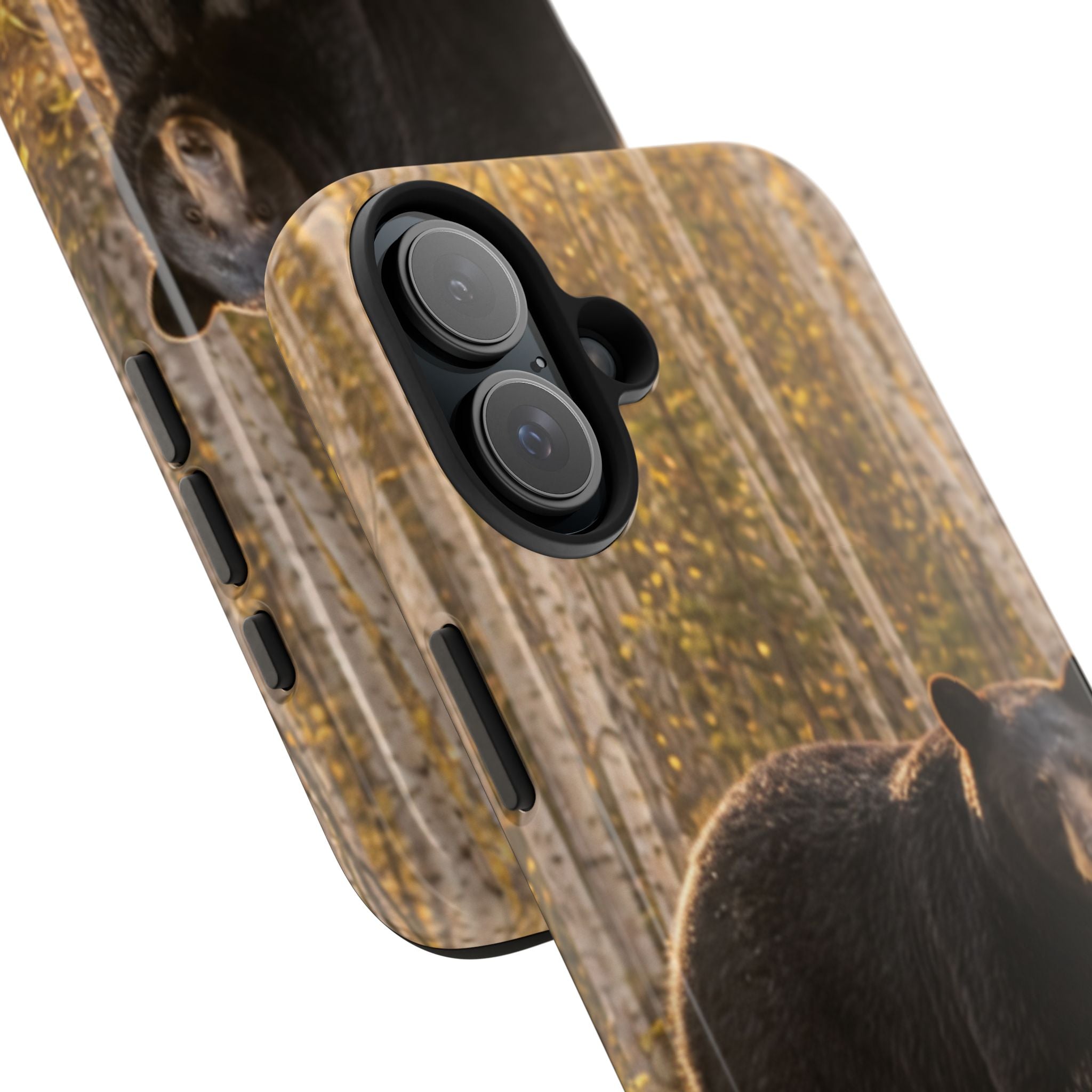 Black Bear Forest Phone Case | Tough Phone Case