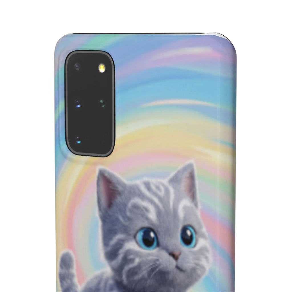 Gray Kitten Illustration Phone Case | Snap Case
