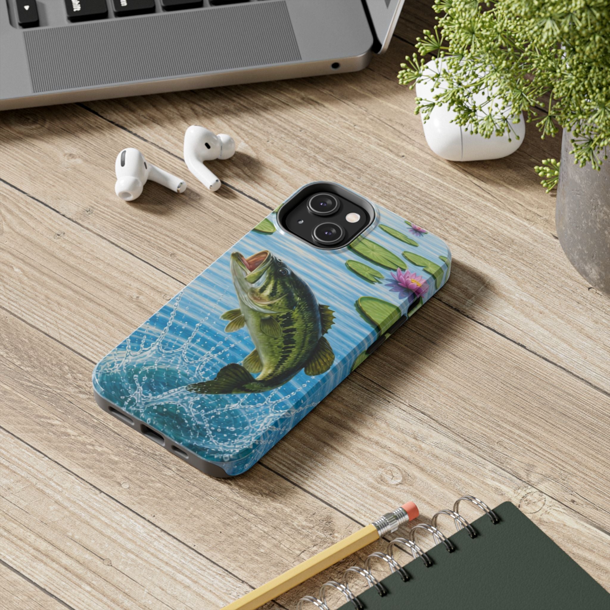 Largemouth Bass Jumping Phone Case | Tough Phone Case