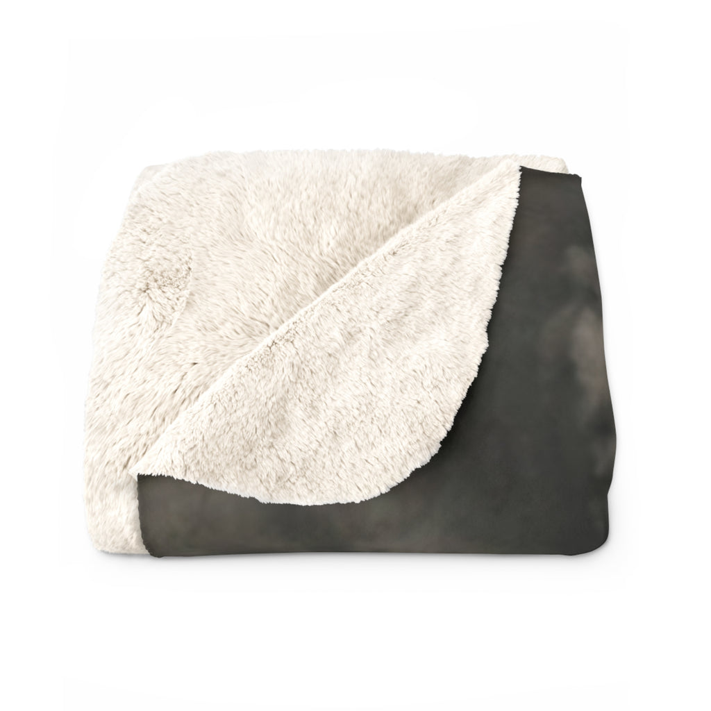 Vintage Steam Train Sherpa Fleece Blanket | Scenic Railroad Throw