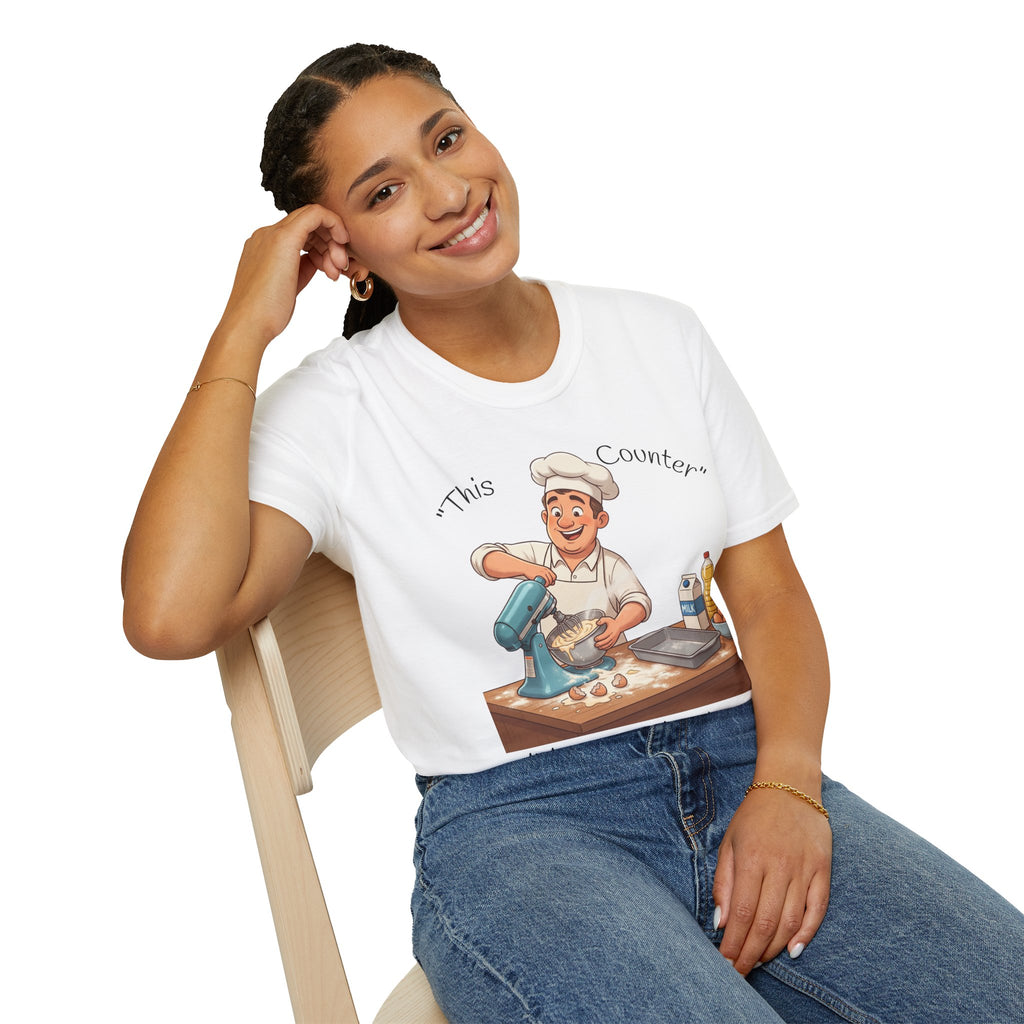 This Counter Didn't Stand a Chance Unisex Graphic T-Shirt – Funny Baking Chef Cotton Tee