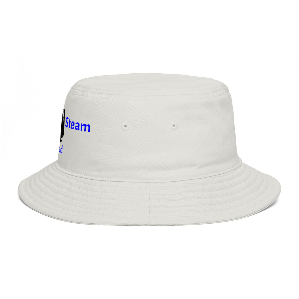 Full Steam Ahead train graphic Bucket Hat | steam locomotive motif