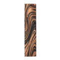 Halloween Copper Marble Swirl Table Runner | Abstract Woodgrain Pattern