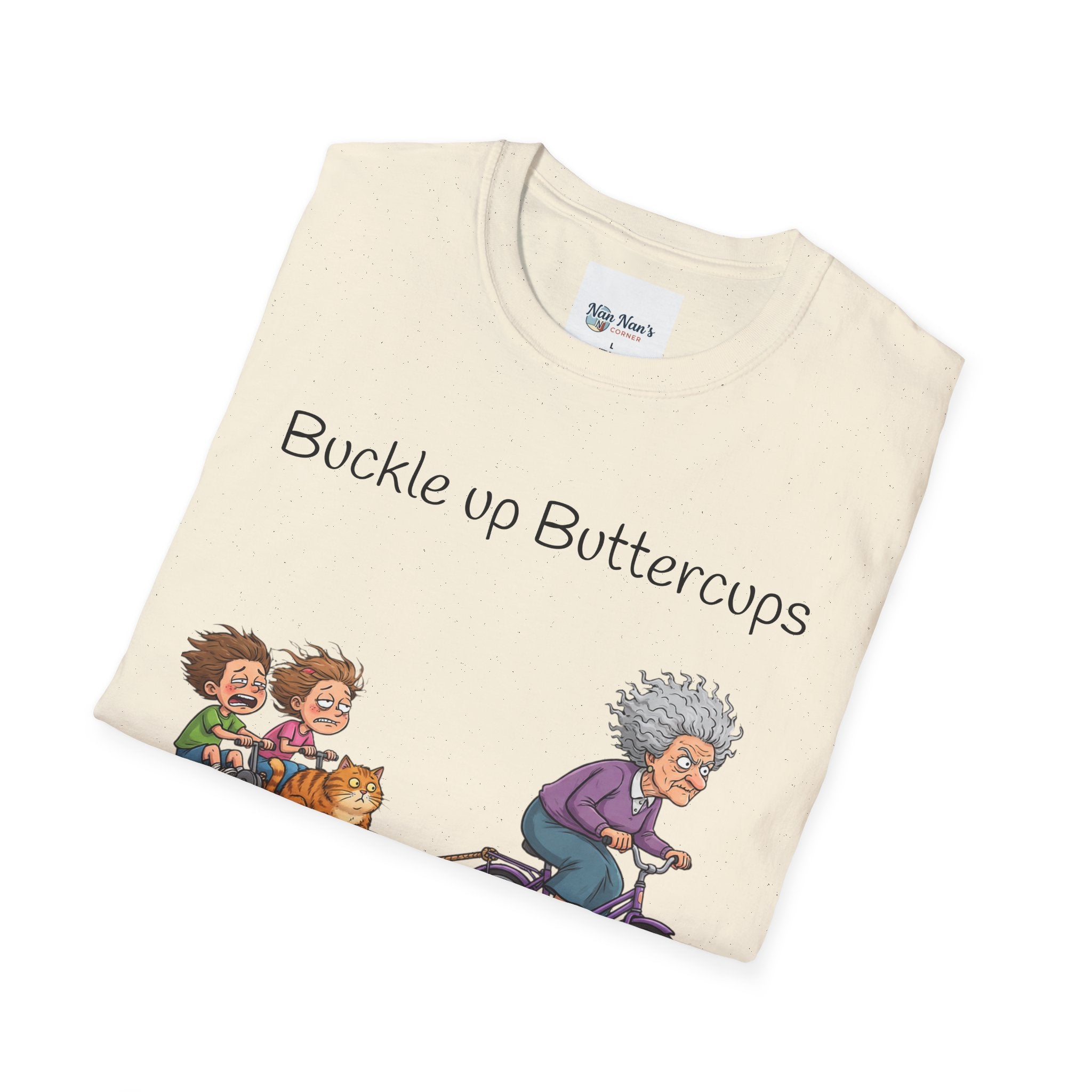 T-Shirt Buckle Up Buttercups Mom Mom Driving| Funny Grandma Tee