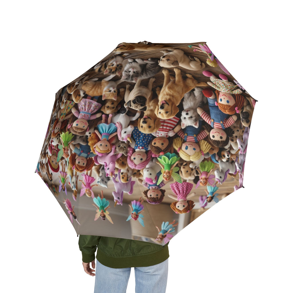 Colorful Doll Pattern Umbrella | Cute Foldable Rain Umbrella