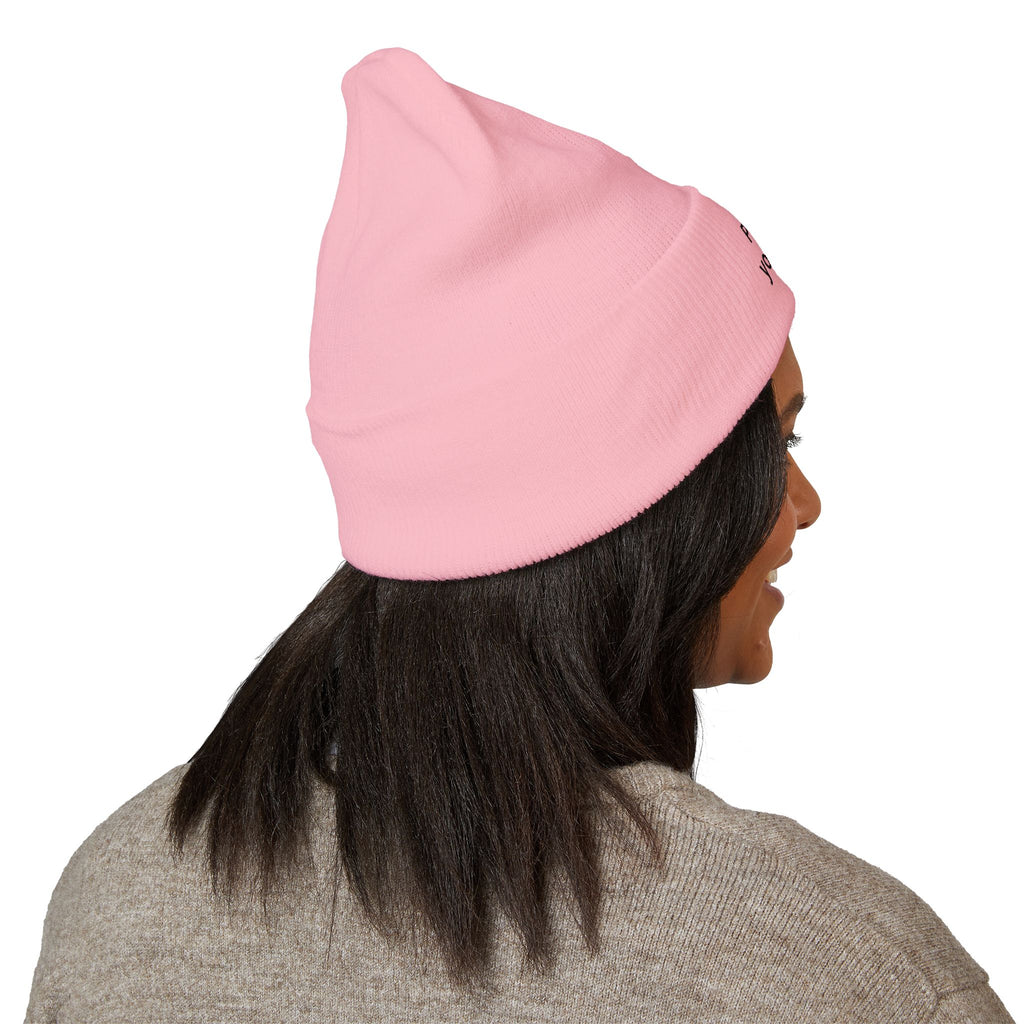 Print It Your Way beanie | Cuffed Embroidered Beanie, Custom Text