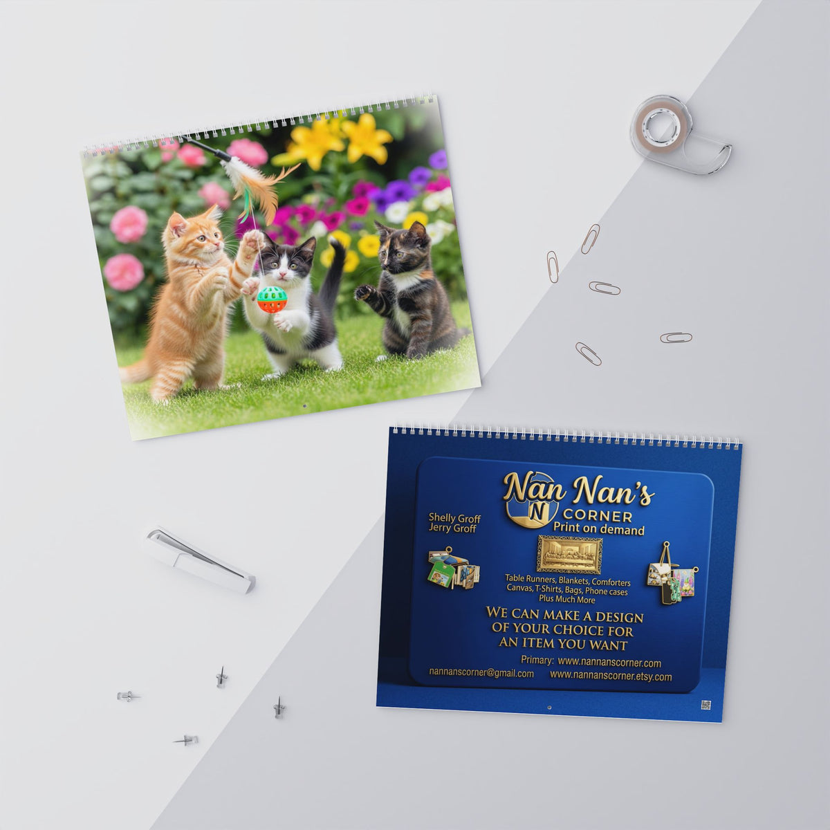 Cozy Cat Photography Wall Calendar | 2027 Monthly Cat Photo Calendar