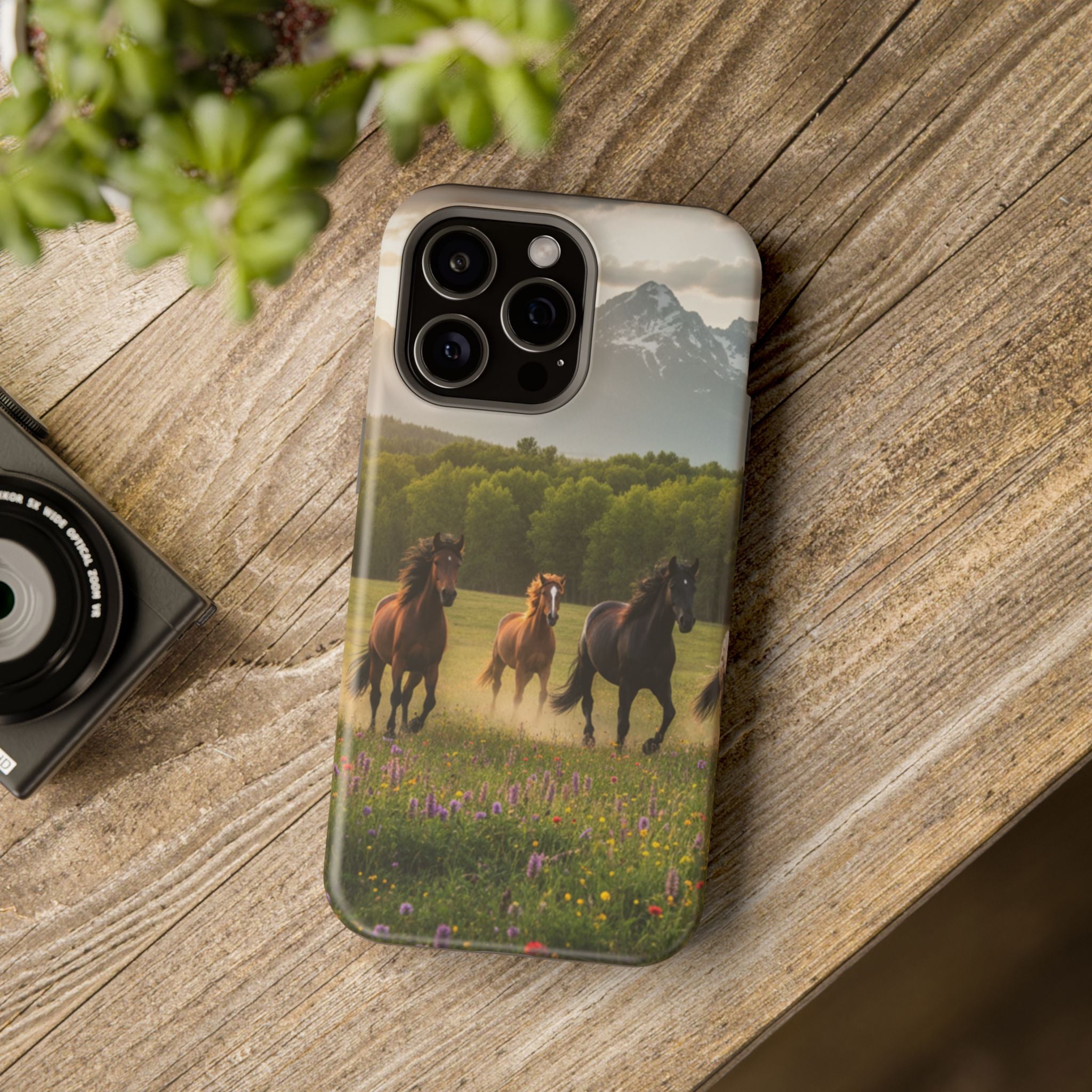 Running Horses Phone Case | Magnetic Impact-Resistant Case