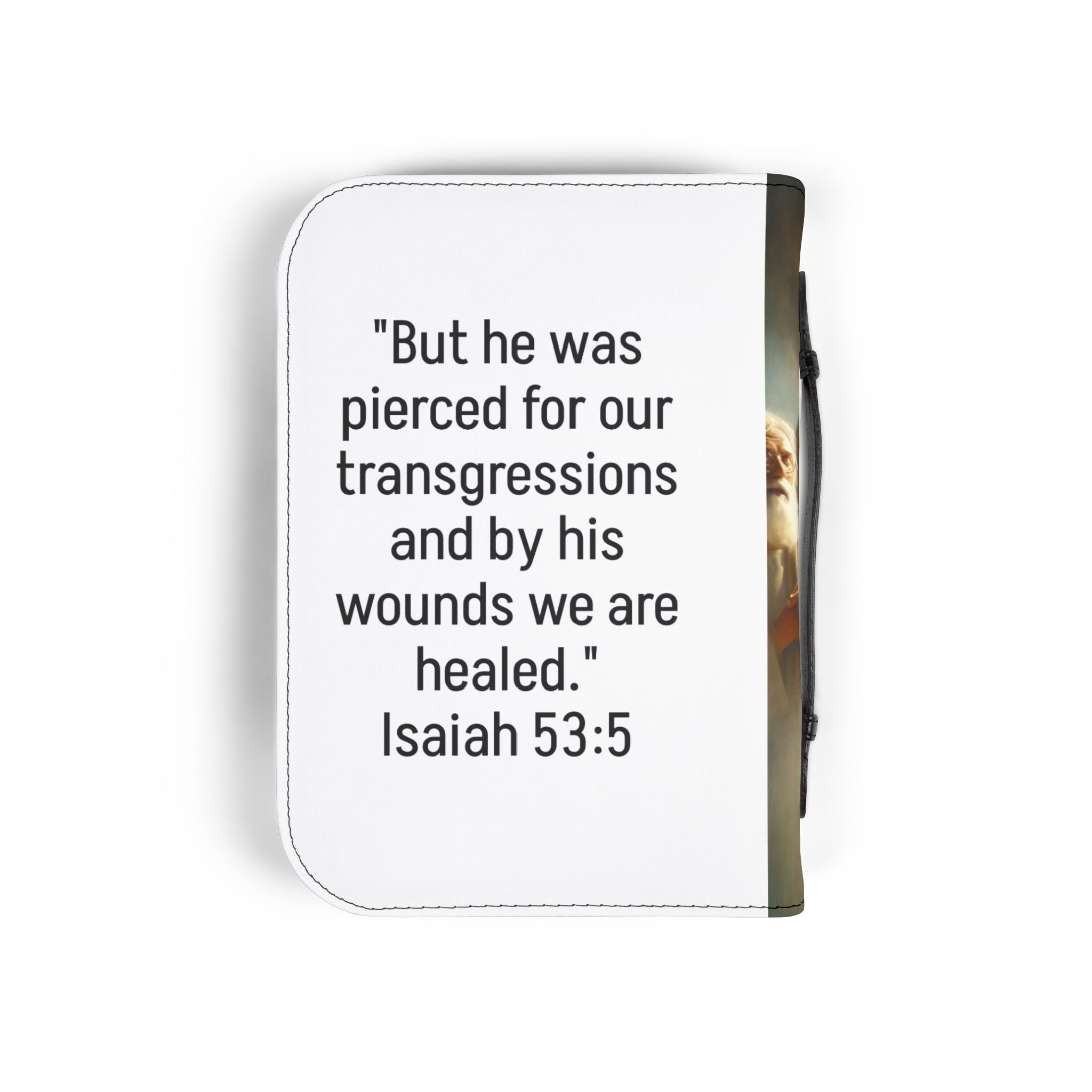 Bible Cover/Jesus Crucifixion/Personalized /100% PU Leather/ Zippered Cover